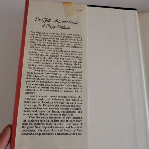 1975 Folk Arts & Crafts of New England HC Book EX-LIBRARY Antiques Collectibles - Picture 3 of 10